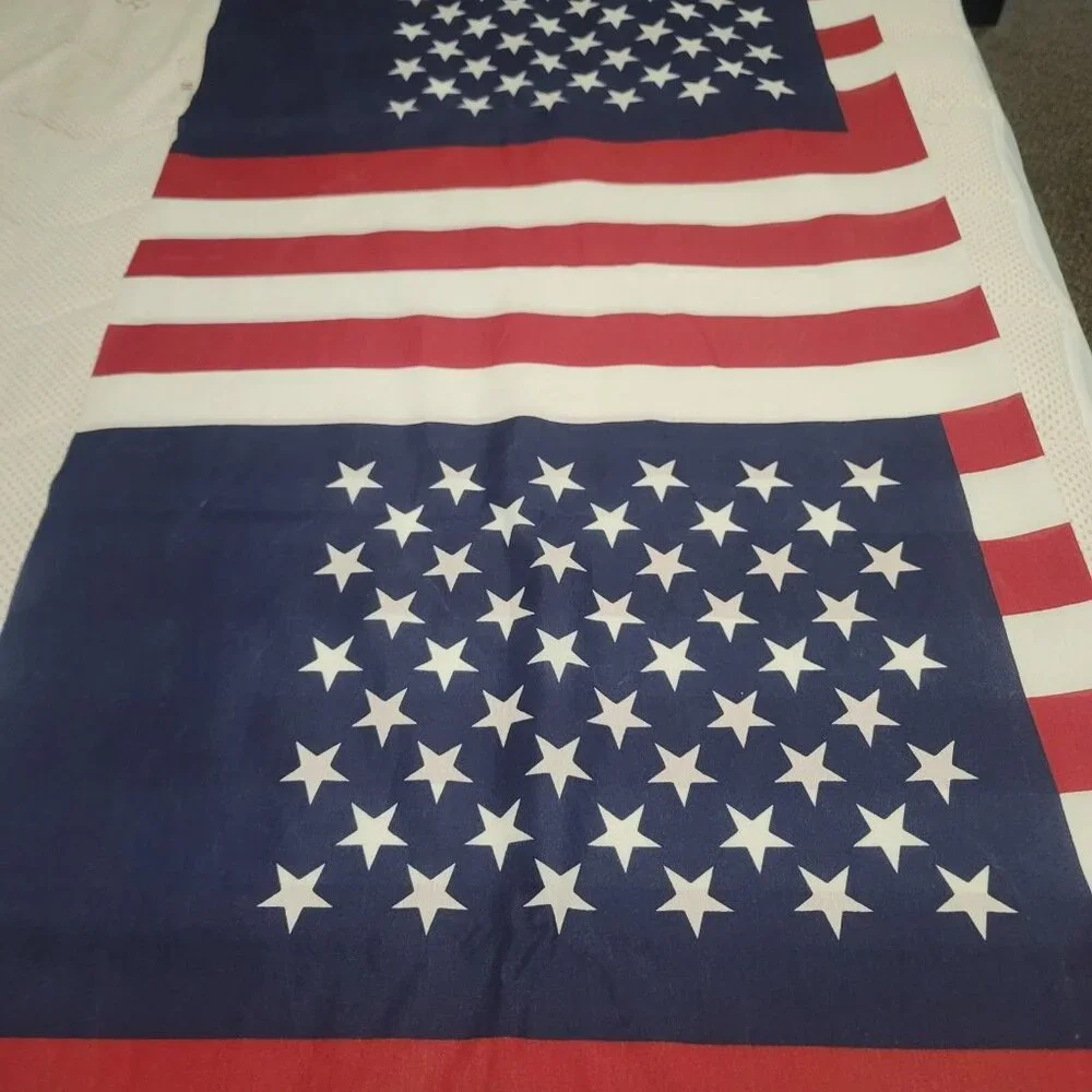 Americana Patriotic FLAG Fabric Appx 56 x 53